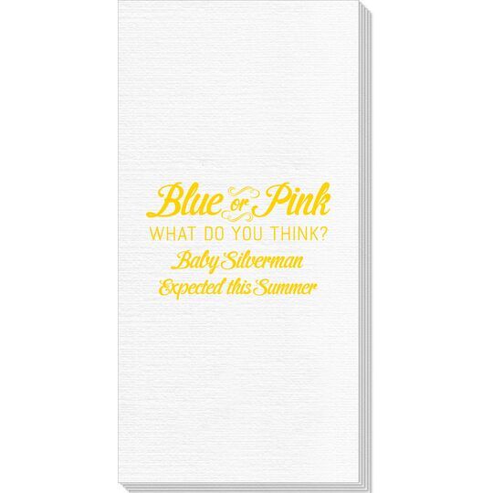 Blue or Pink Shower Deville Guest Towels